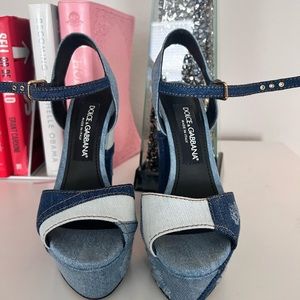 Dolce&Gabbana
Keira Denim Patchwork Platform Sandals